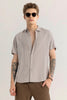 Breezeform Oyster Grey Plain Shirt