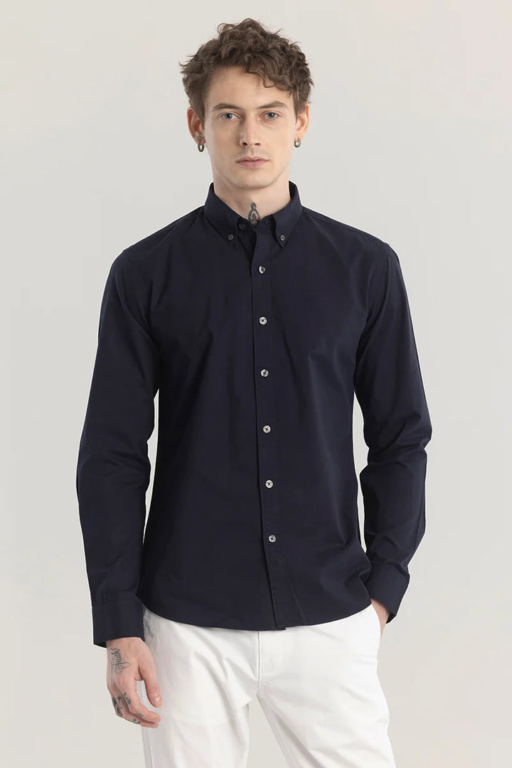 Shirtique Navy Shirt