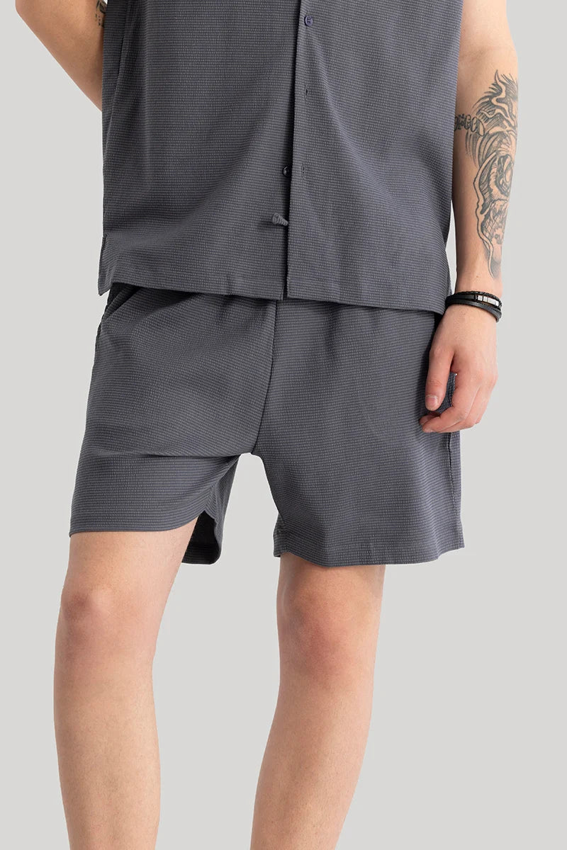 Daphne Charcoal Grey Plain Shorts