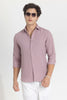 Mauve Slim Fit Textured Shirt