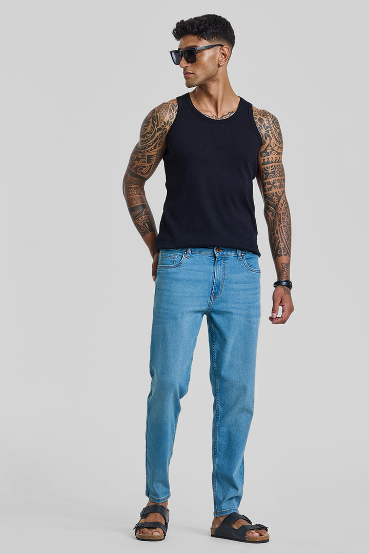 Blue Tapered Fit Jeans