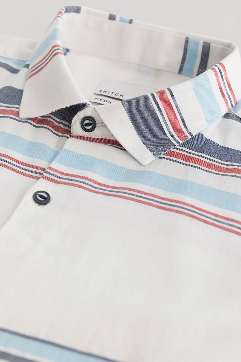 White Stripes Slim Fit Shirt