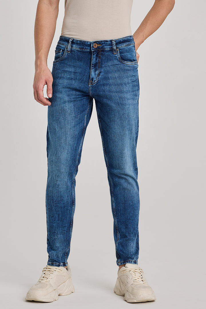 Blue Tapered Fit Jeans