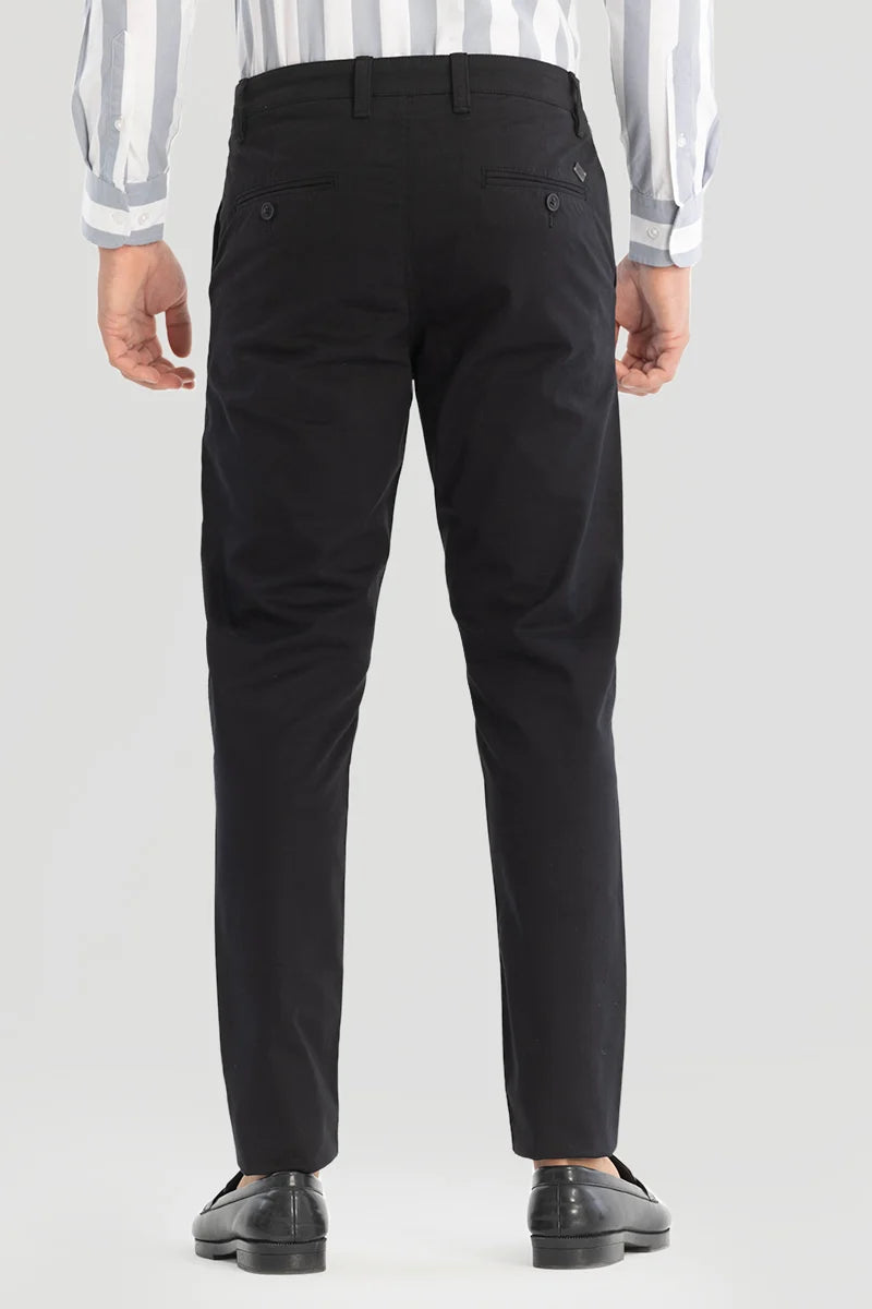 Jet Black Slim Fit Chinos