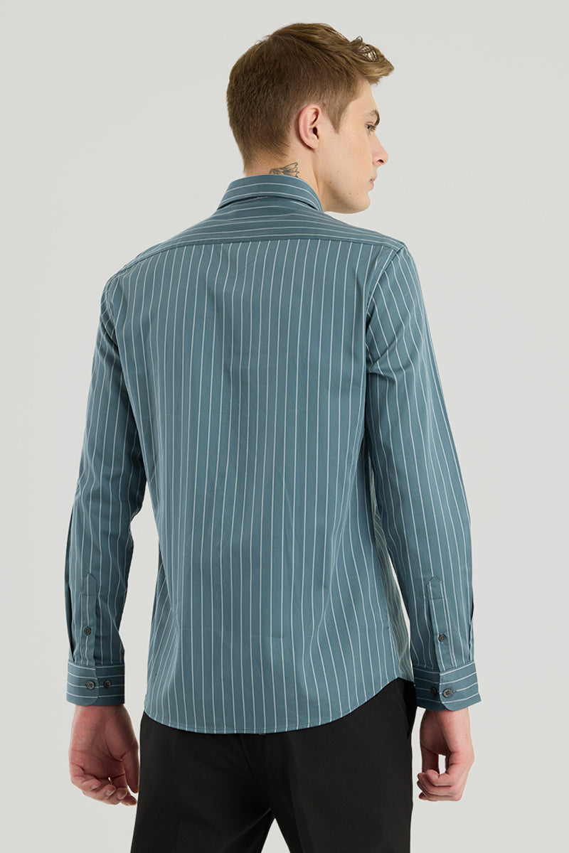 Teal Stripes Shirt