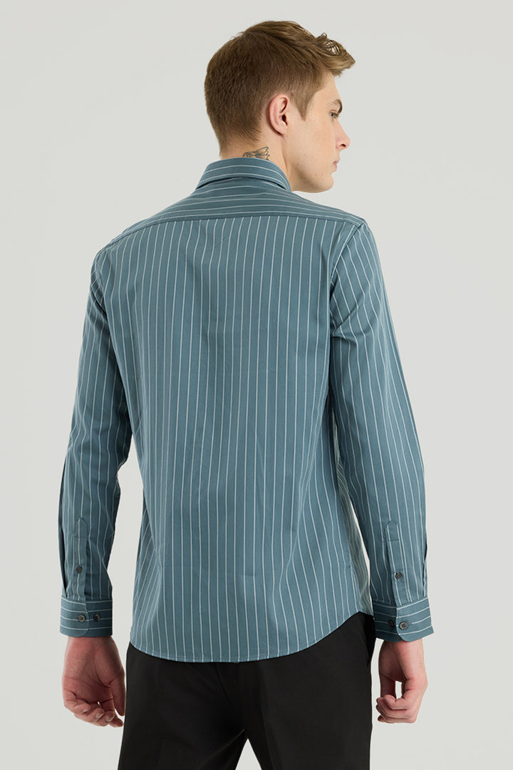 Teal Stripes Shirt