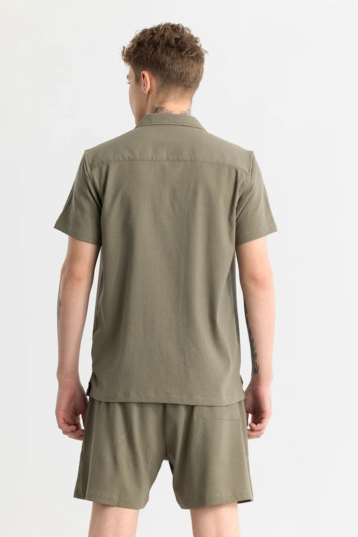 Daphne Olive Plain Shirts