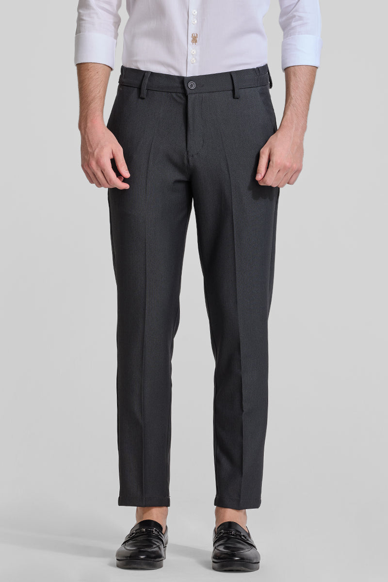 Charcoal Grey Stretch Slim Fit Trousers