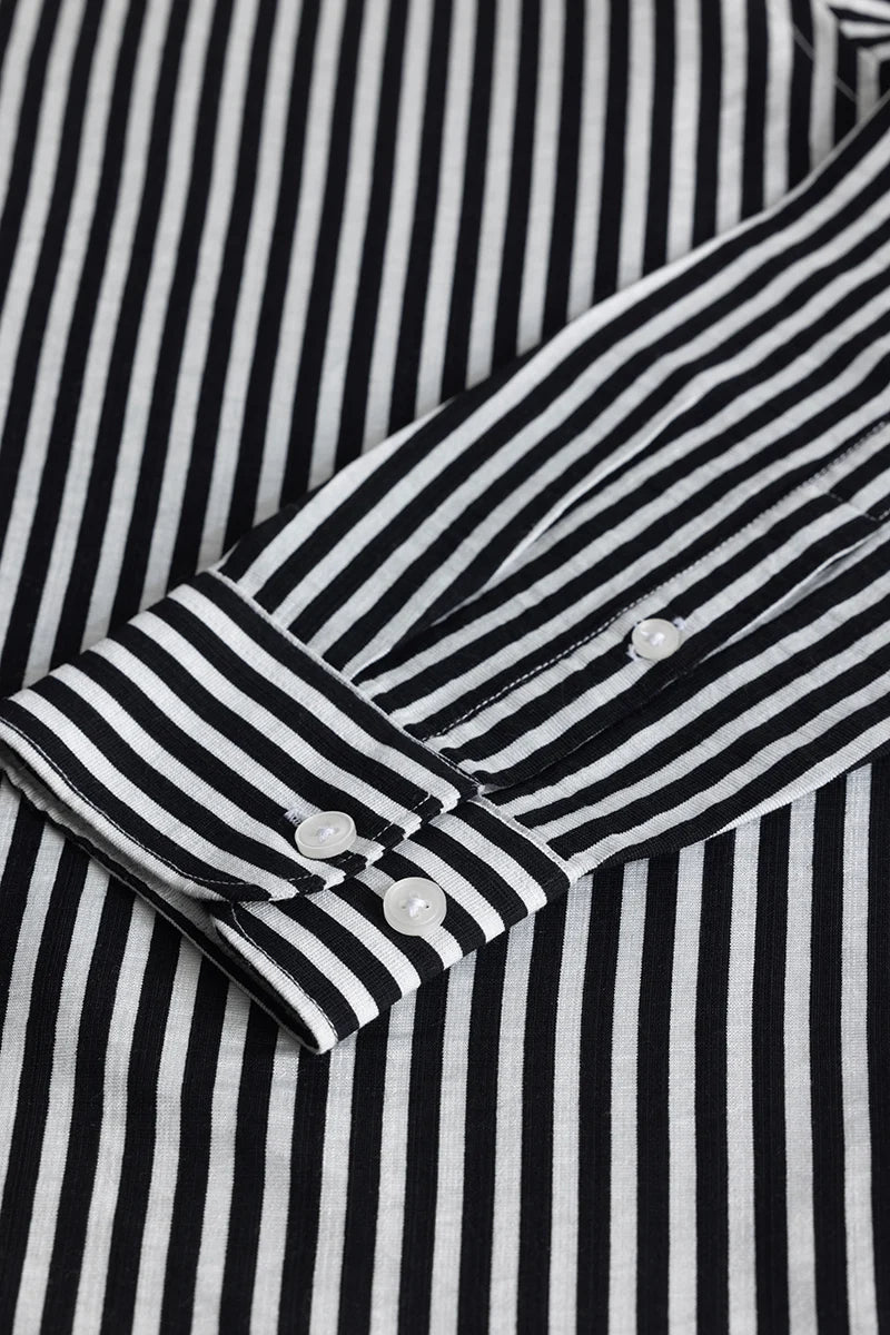 Stripehaven Black Striped Shirt