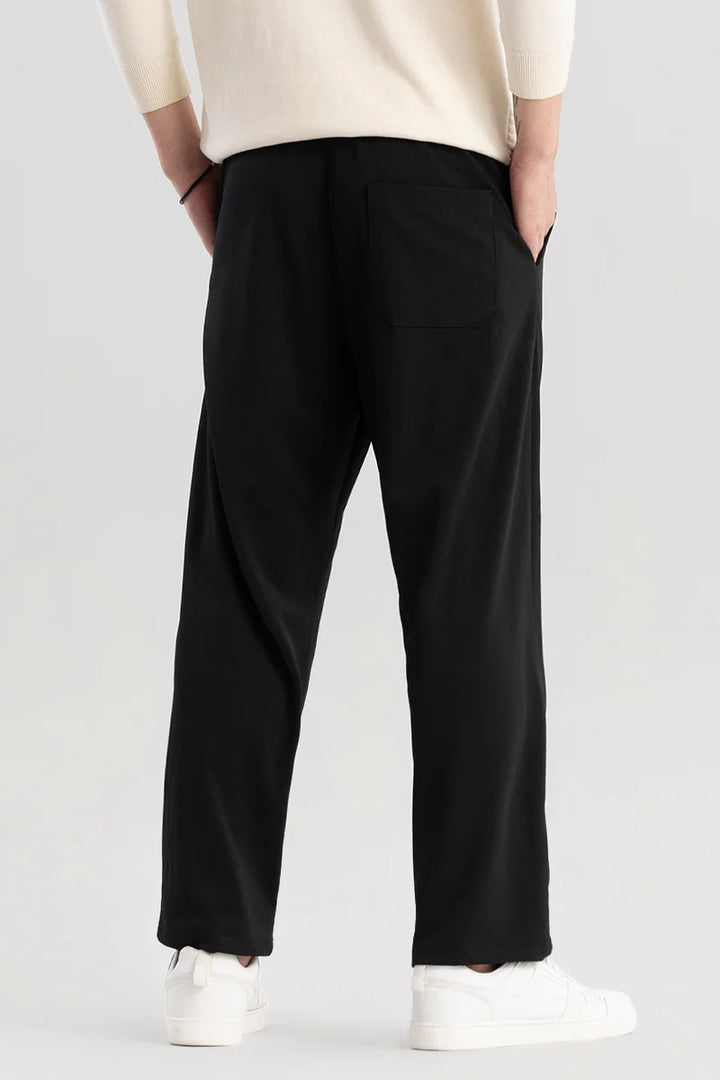 StrideFlex Black Korean Trousers