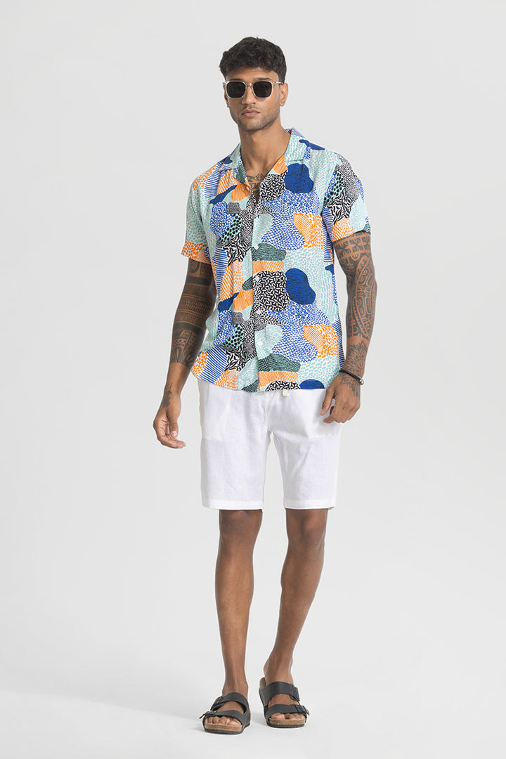 Light Blue Abstract Shirt