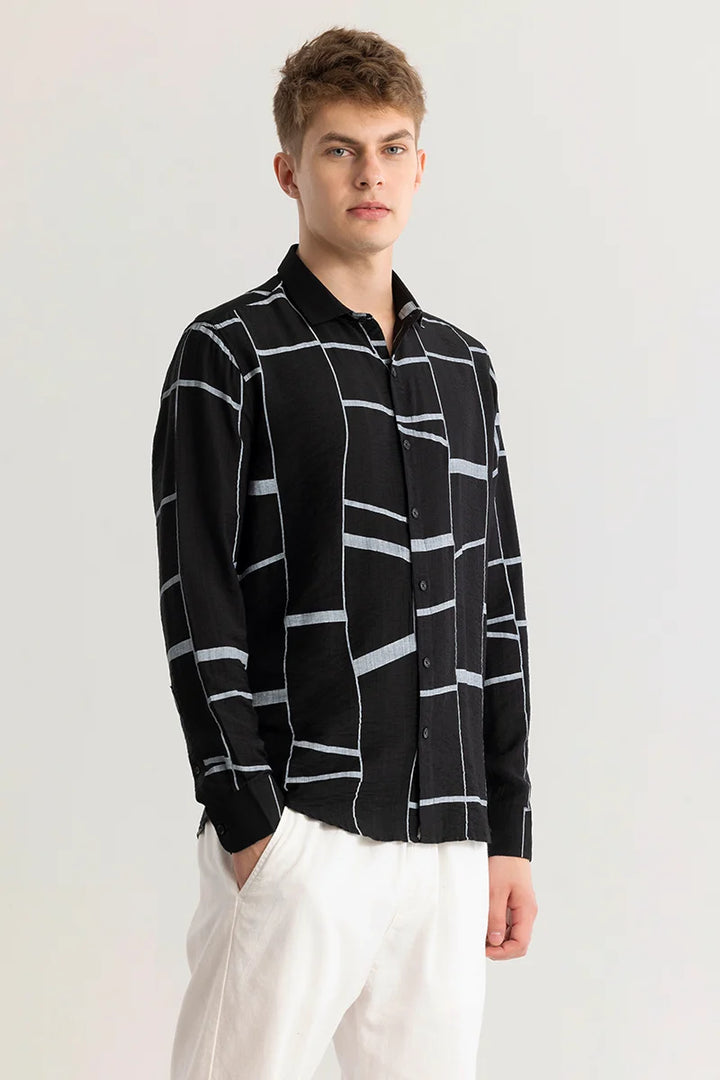 Hanne Abstract Black Shirt