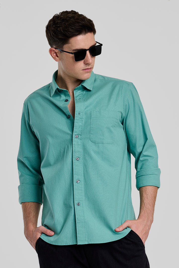 Turquoise Slim FIt Shirt