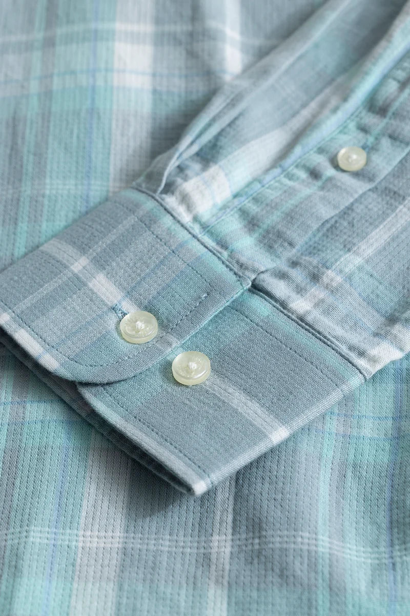 Beatice Light Blue Checks Shirt