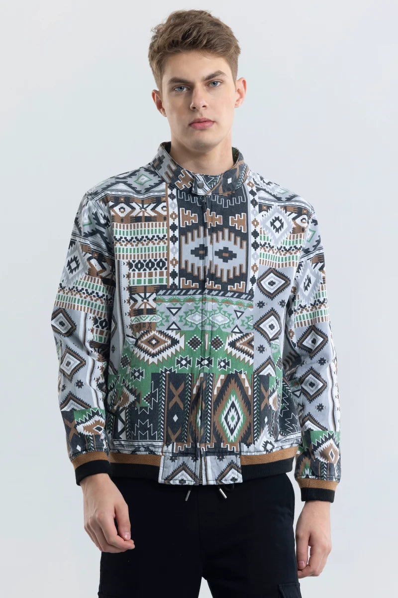 Gunnar Green Geometric Jacket