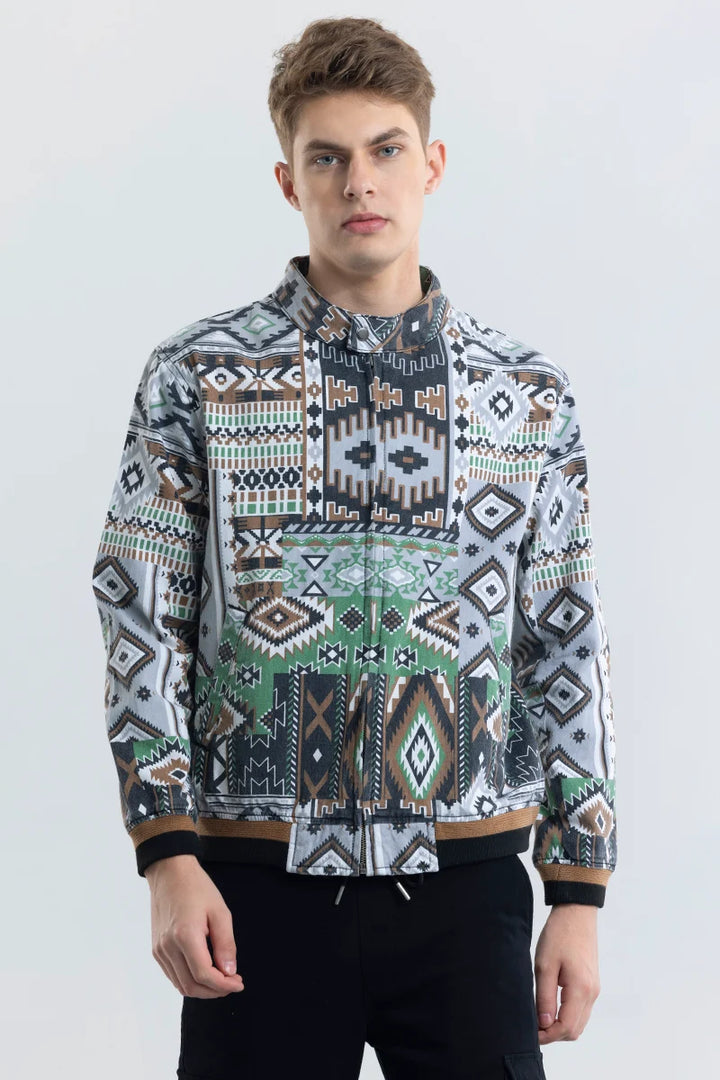 Gunnar Green Geometric Jacket