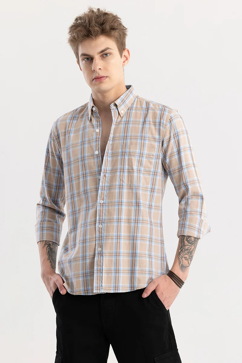 Plaidariffic Beige Check Shirts