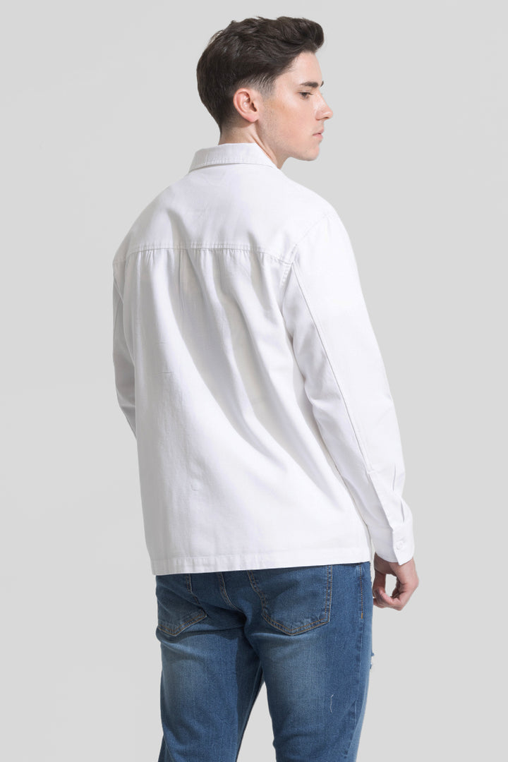 White Relaxed Fit Overshirt