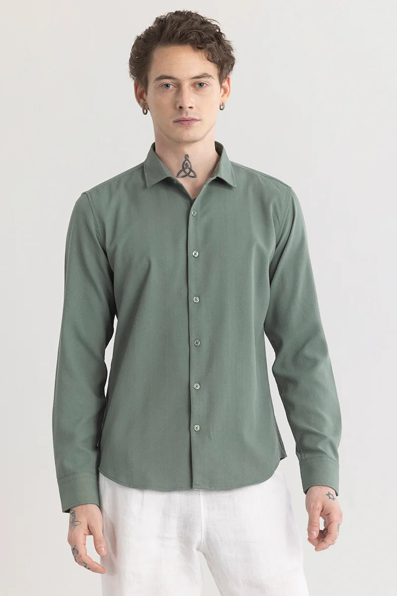 FlexiForm Olive Textured Shirt