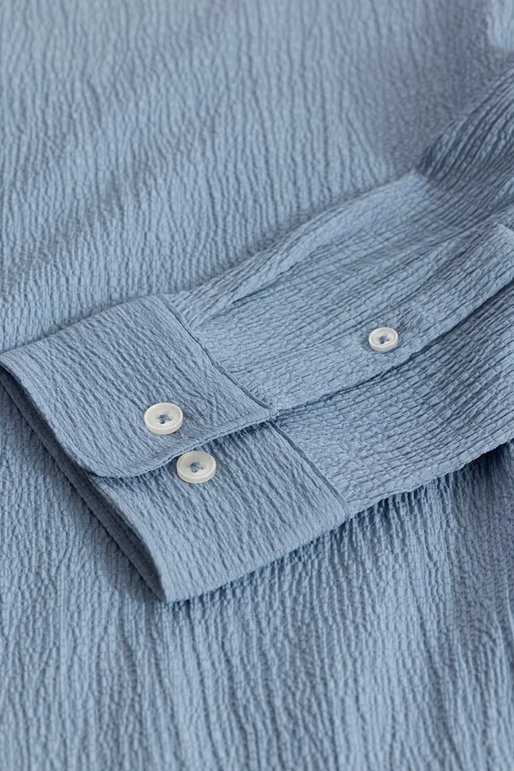 Berit Blue Textured Shirts