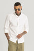 White Elbow Patch Oxford Shirt