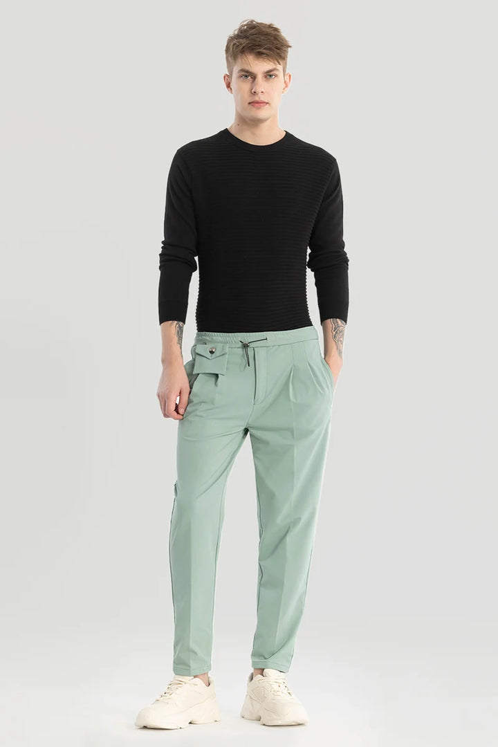 Green Relaxed Fit Trousers