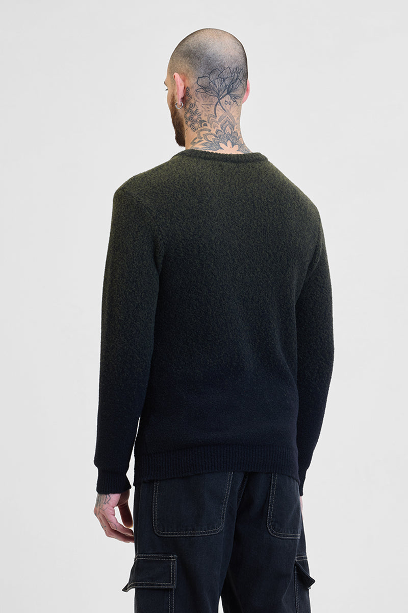 Olive Ombre Light Weight Sweater