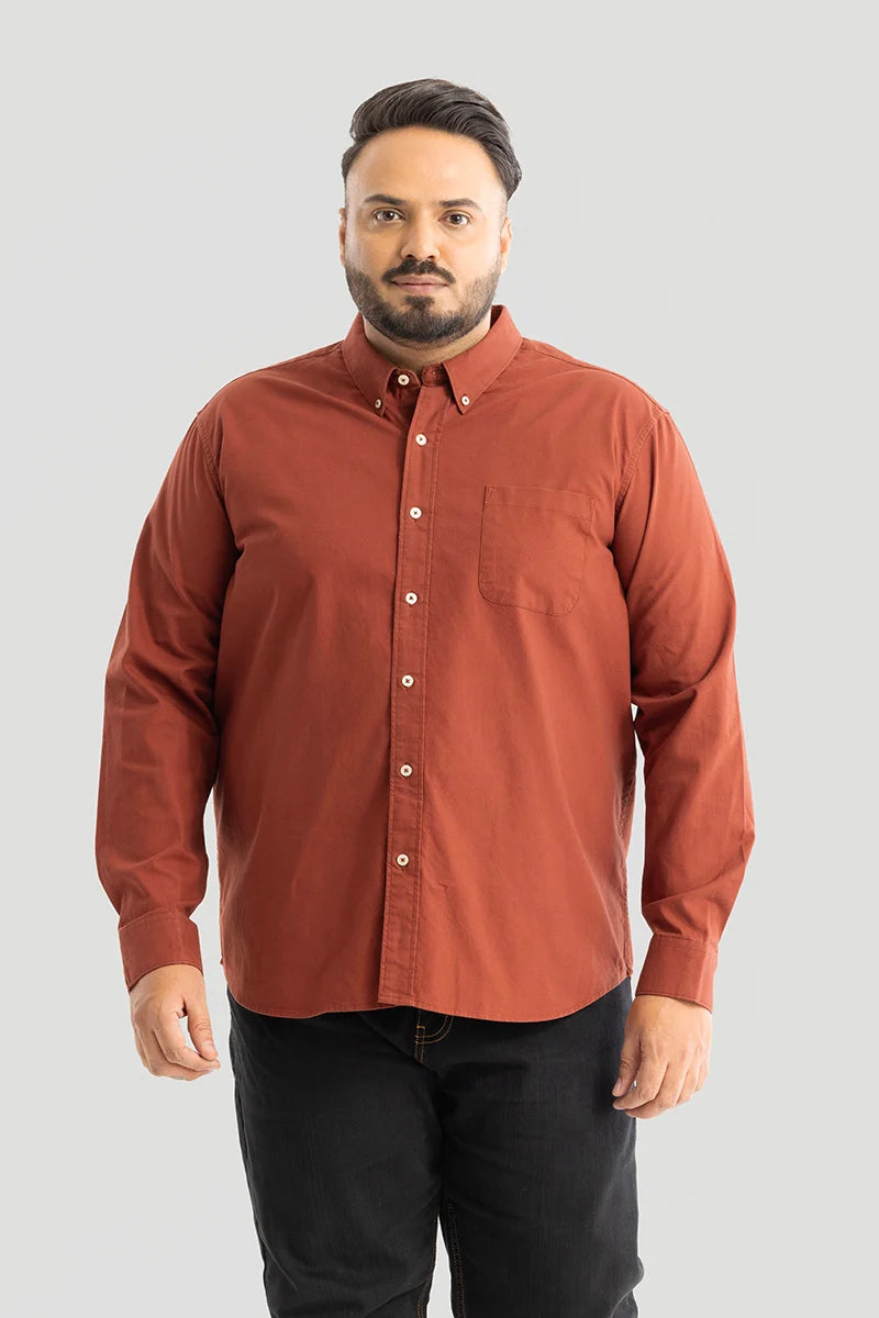 Lucia Rust Plain Shirts