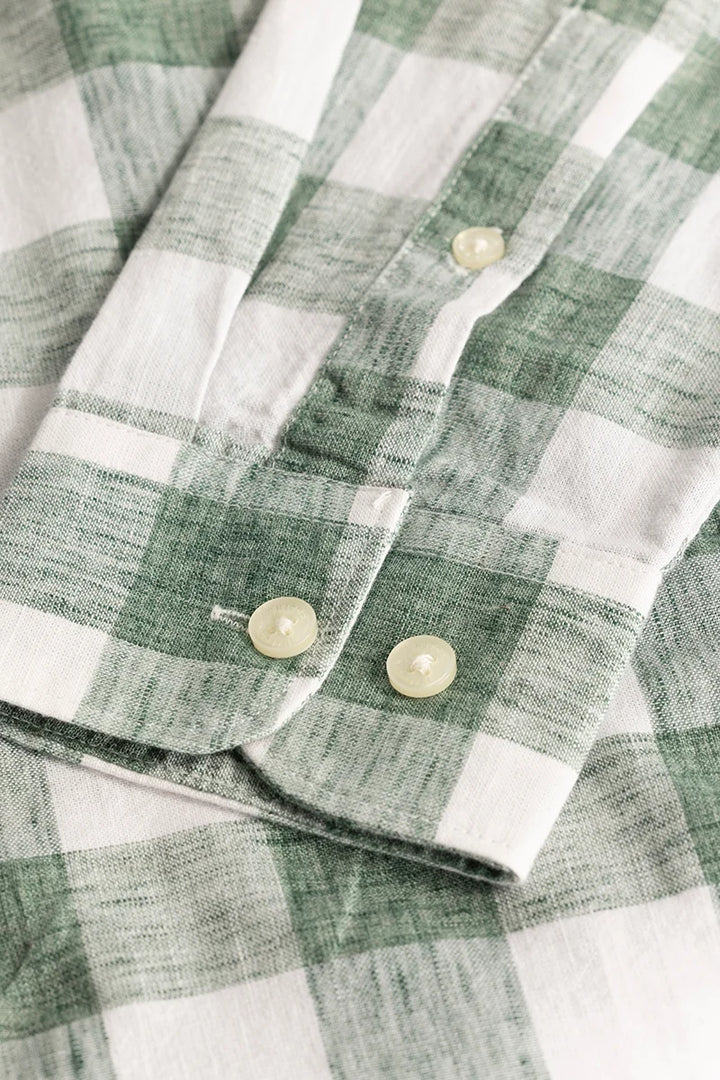 Green Checks Linen shirt