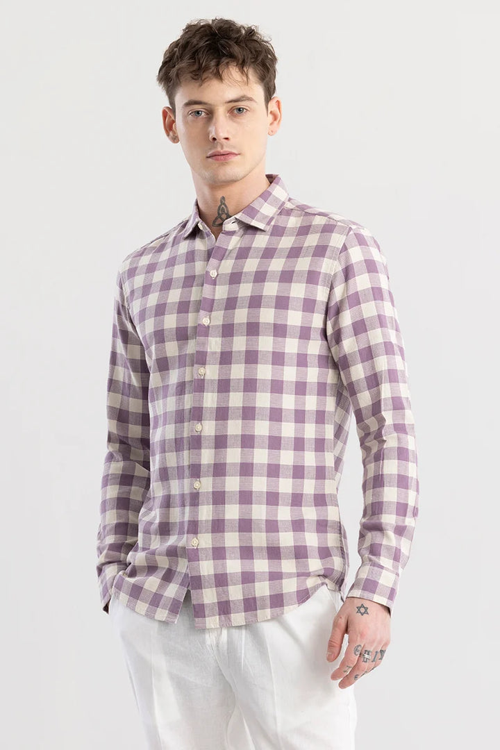 Elysium Lavender Linen Check Shirt