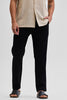 Black Self-Design Slim Fit Trousers