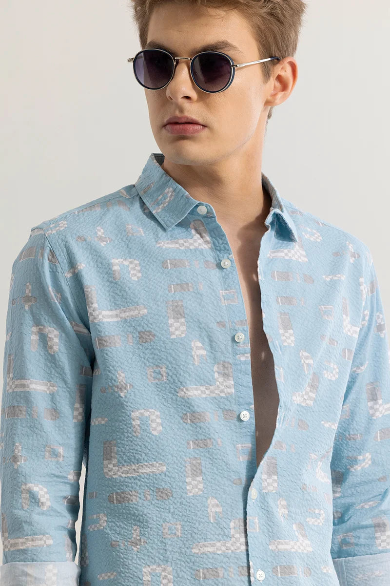 Mintstellar Blue Textured Shirt