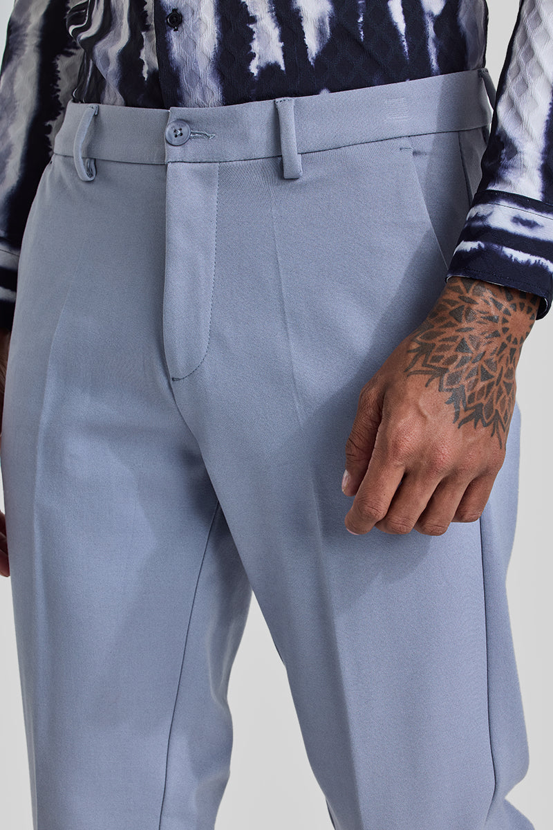 Light Blue Slim Fit Trousers