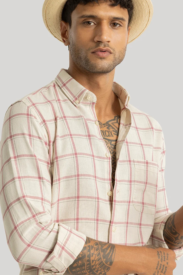 Scope Pink Checks Linen Shirt