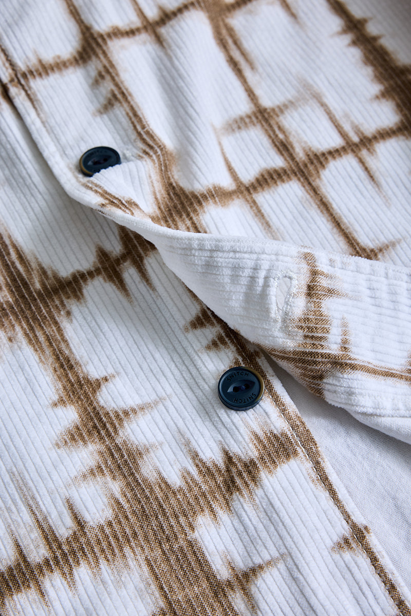 Brown Abstract Corduroy Overshirt