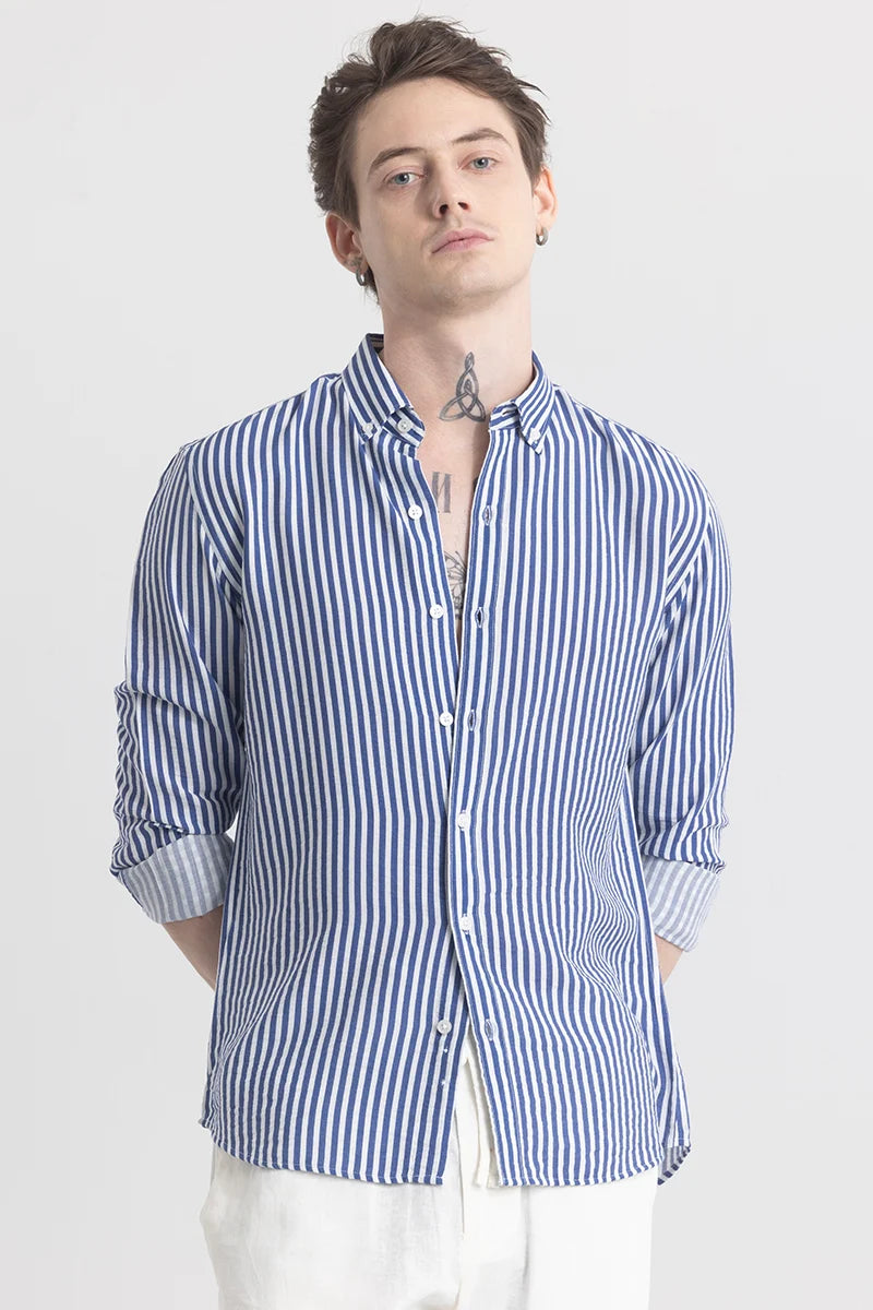 Stripehaven Blue Striped Shirt