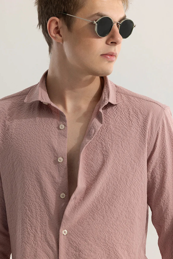 FlexiGarb Textured Mauve Shirt