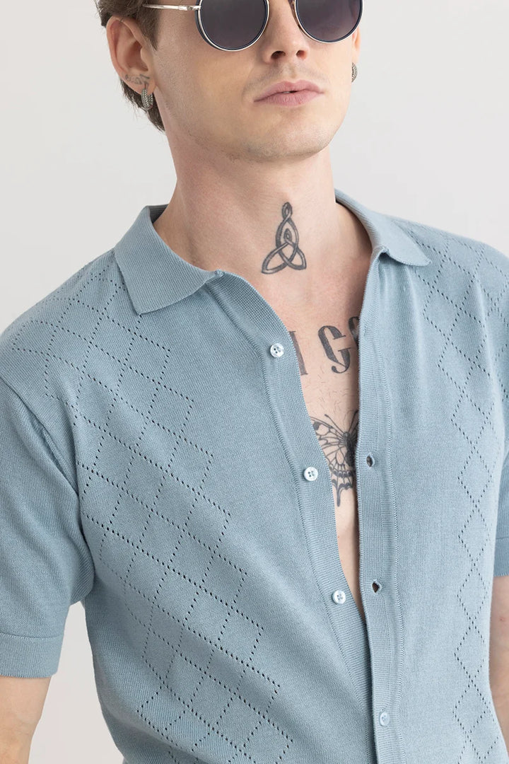 Stitcharo Blue Knitted Shirt