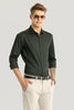 Etnni Dark Green Plain Stitchless Shirt