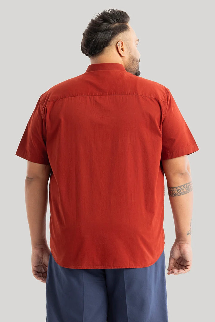 Downtown Red Oxford Plus Size Shirt