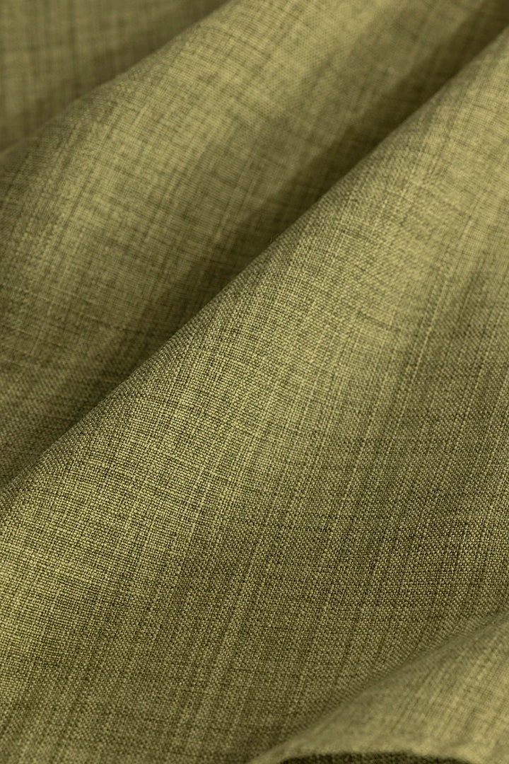 Green Mandarin Linen Shirt