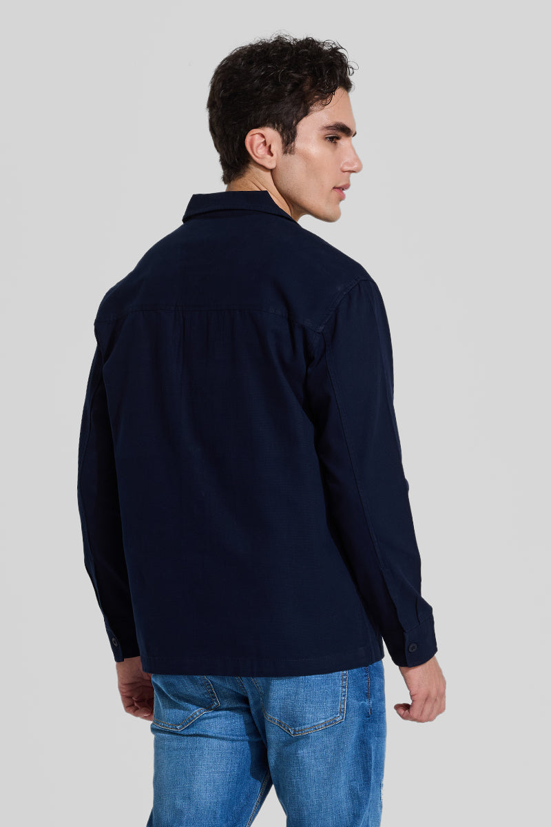 Navy Relaxed Fit Overshirt