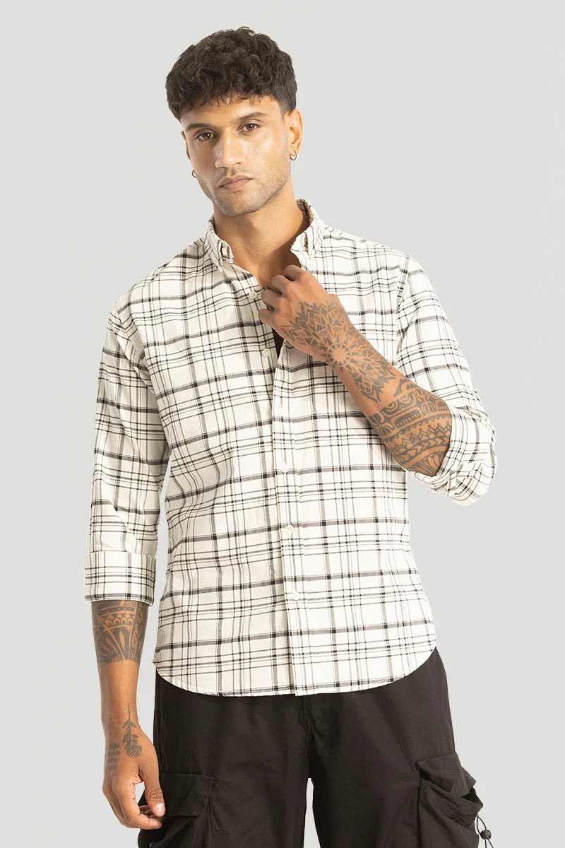 White Checks Oxford Shirt