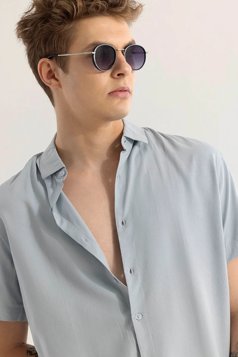 Breezeform Cloud Grey Plain Shirt