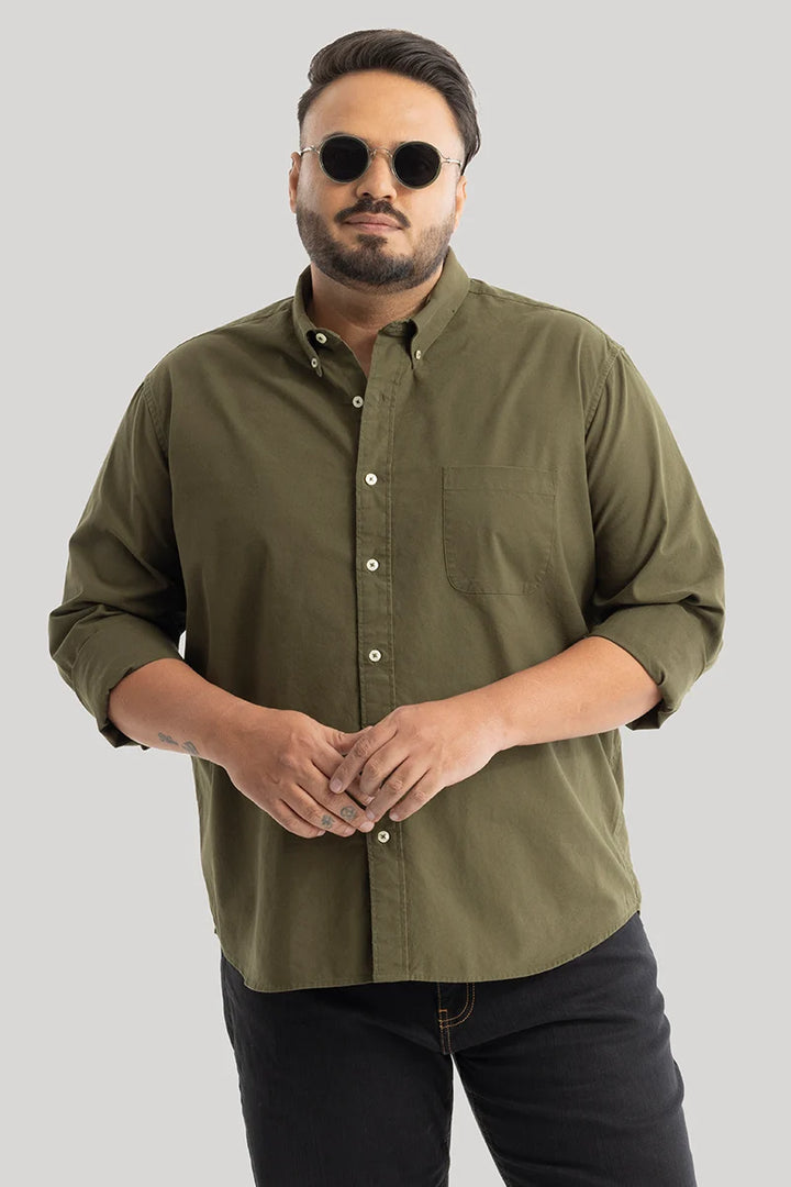 Lucia Olive Plain Shirts