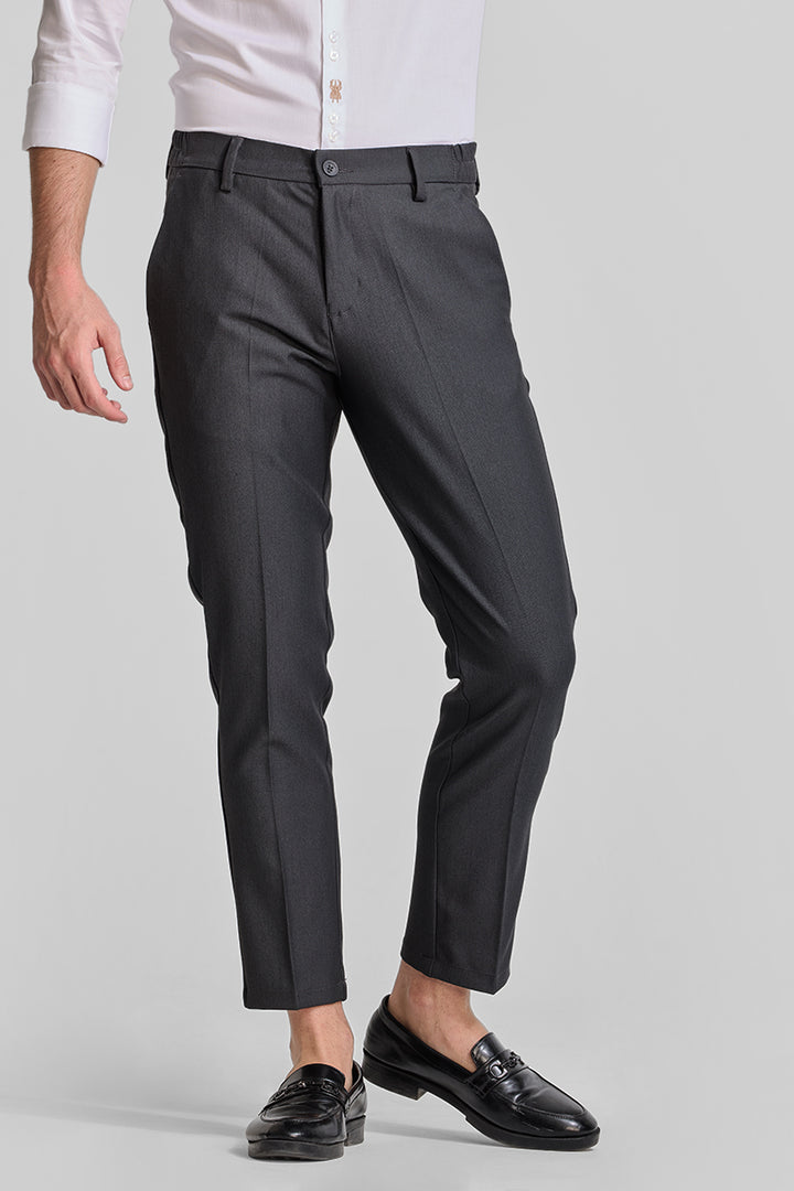 Charcoal Grey Stretch Slim Fit Trousers