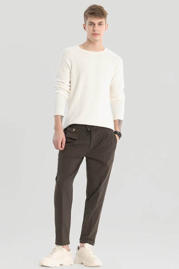 Dark Brown Relaxed Fit Trousers