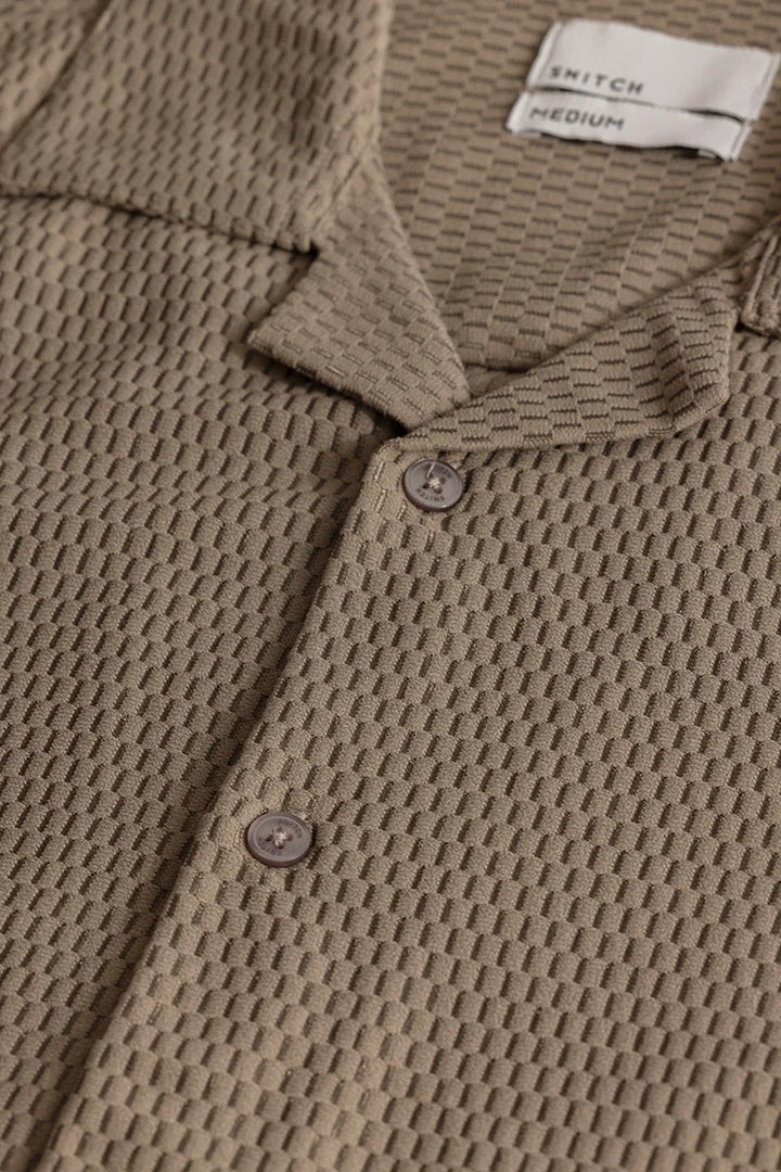 Giulio Brown Textured Shirt