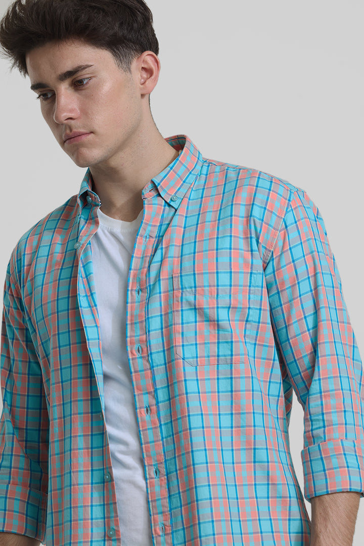 Blue Checks Slim Fit Shirt