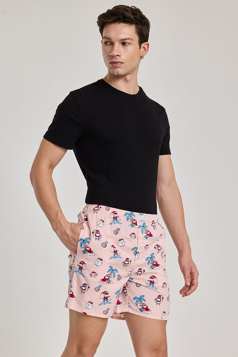 Light Pink Printed Boxer